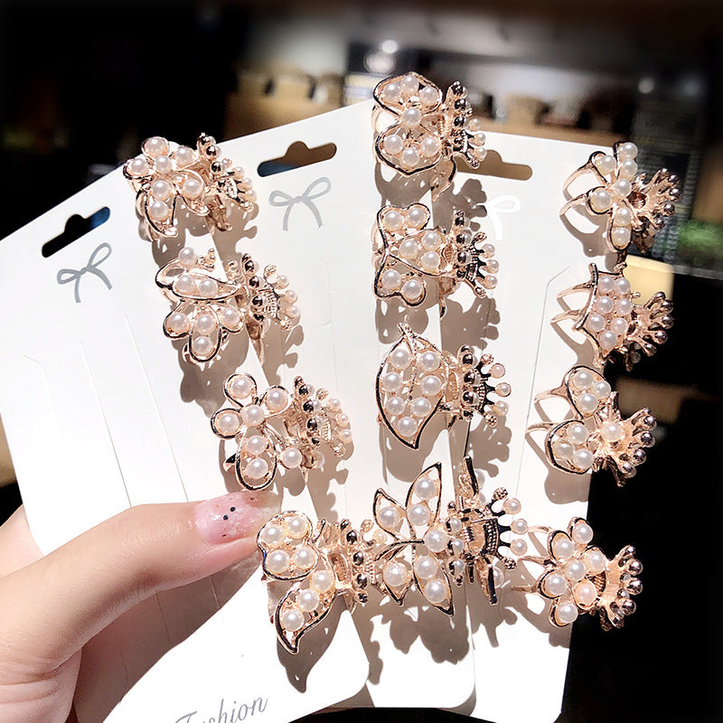Wholesale Pearl Metal Geometric Hair Clip