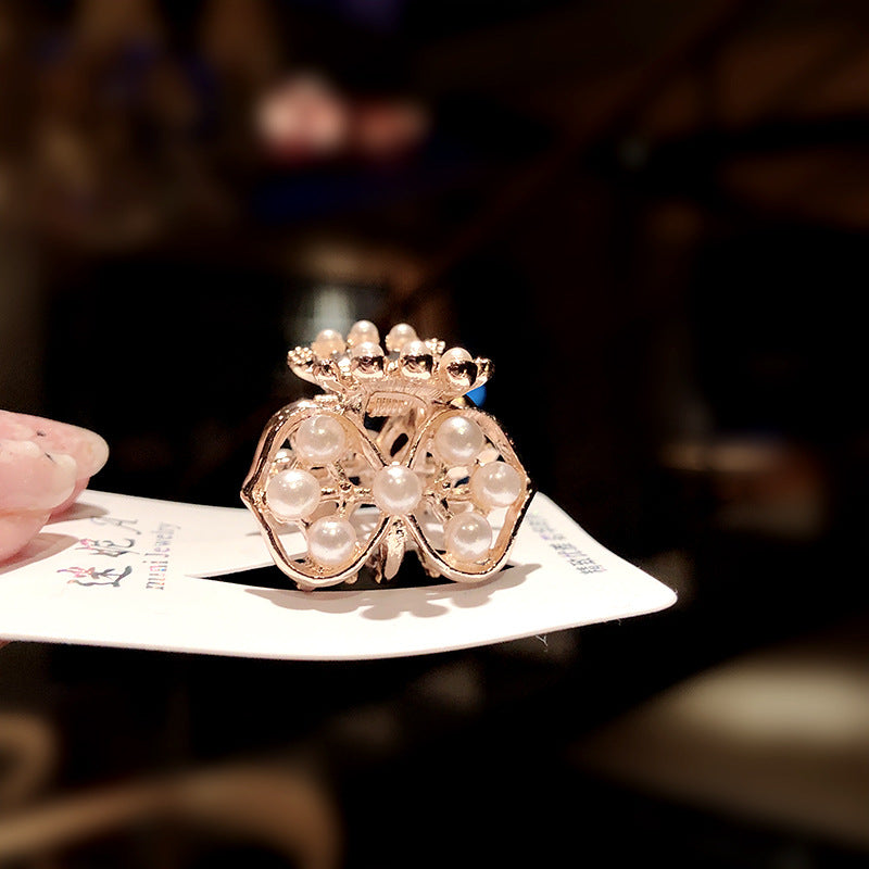 Wholesale Pearl Metal Geometric Hair Clip