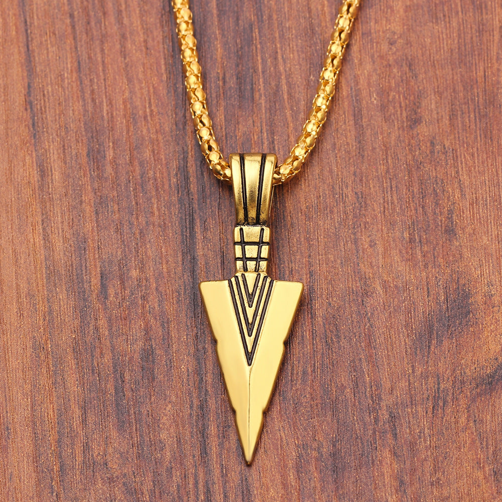 Wholesale Vintage Arrow Pendant with Alloy Necklace for Men