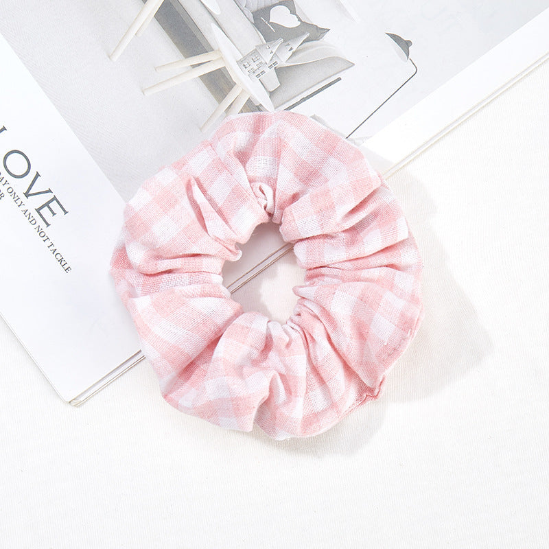 Wholesale Plaid Fabric Hair Rope