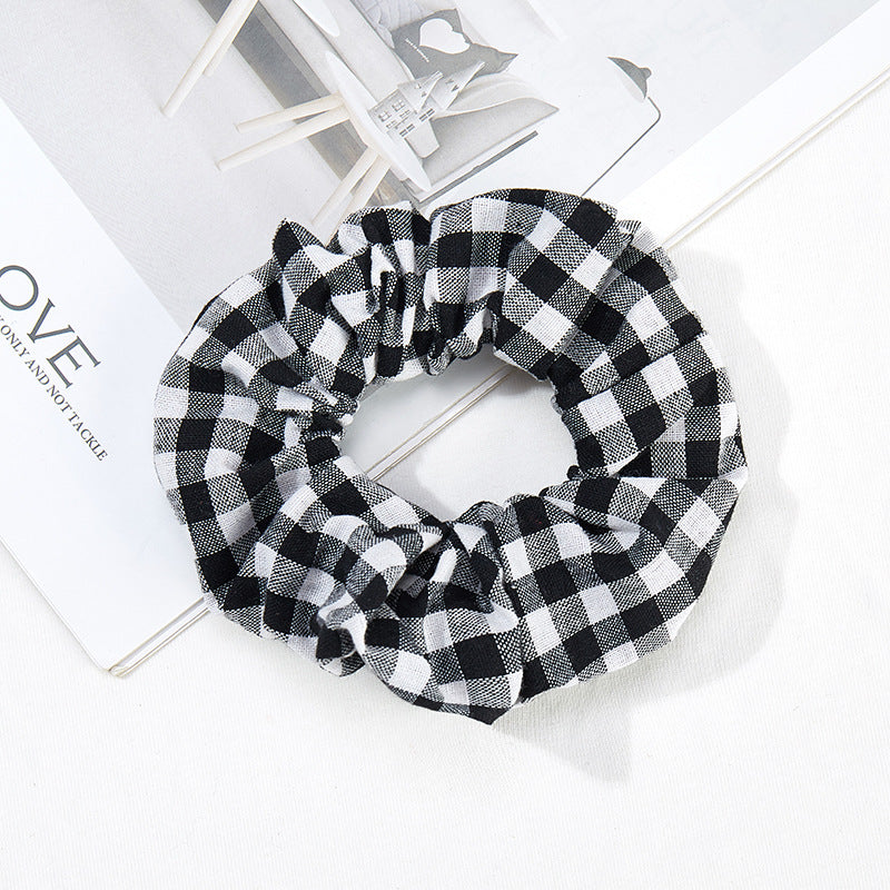Wholesale Plaid Fabric Hair Rope