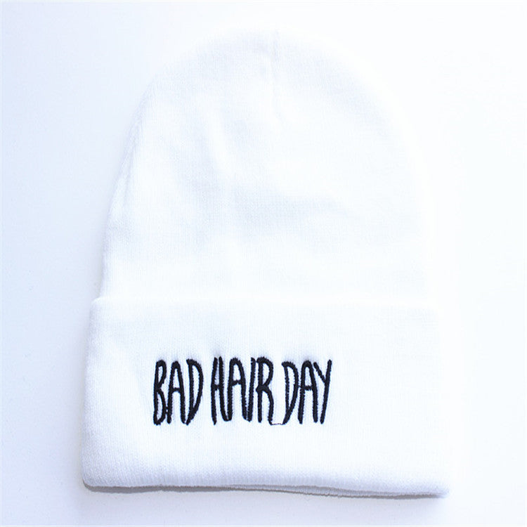 Wholesale Letter Embroidery Fruit Color Sports Pullover Autumn and Winter Knitted Wool Hat