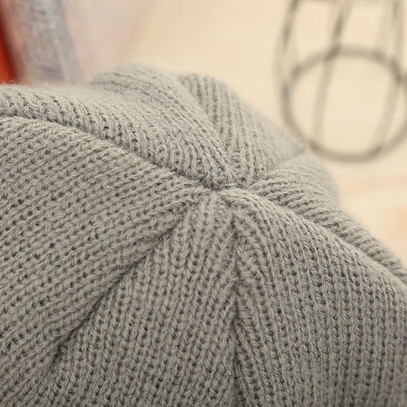 Wholesale Solid Color Hip-hop Hole Melon Skin Knitted Hat