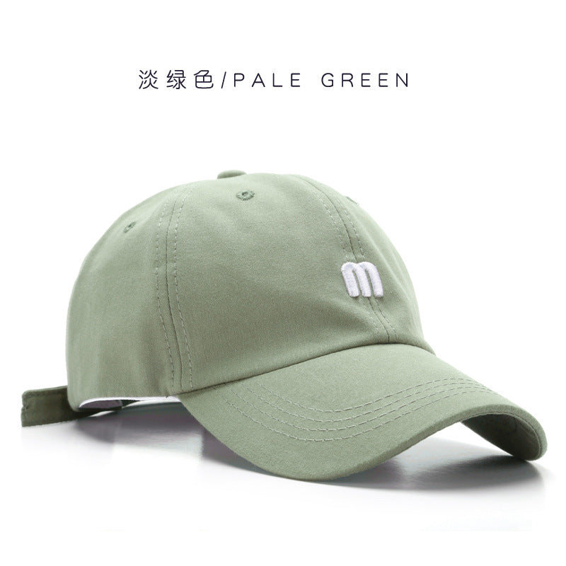 Wholesale M Letter Embroidery Versatile Soft Top Visor Baseball Cap