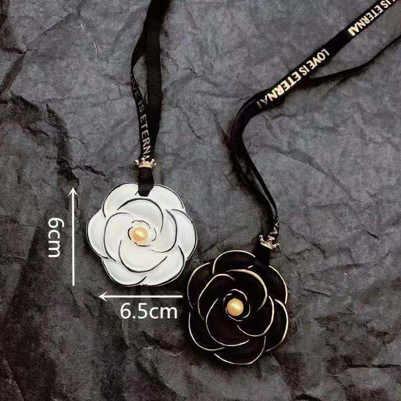 Wholesale Camellia Flower Fragrance Car Mounted Fragrance Stone Hangers