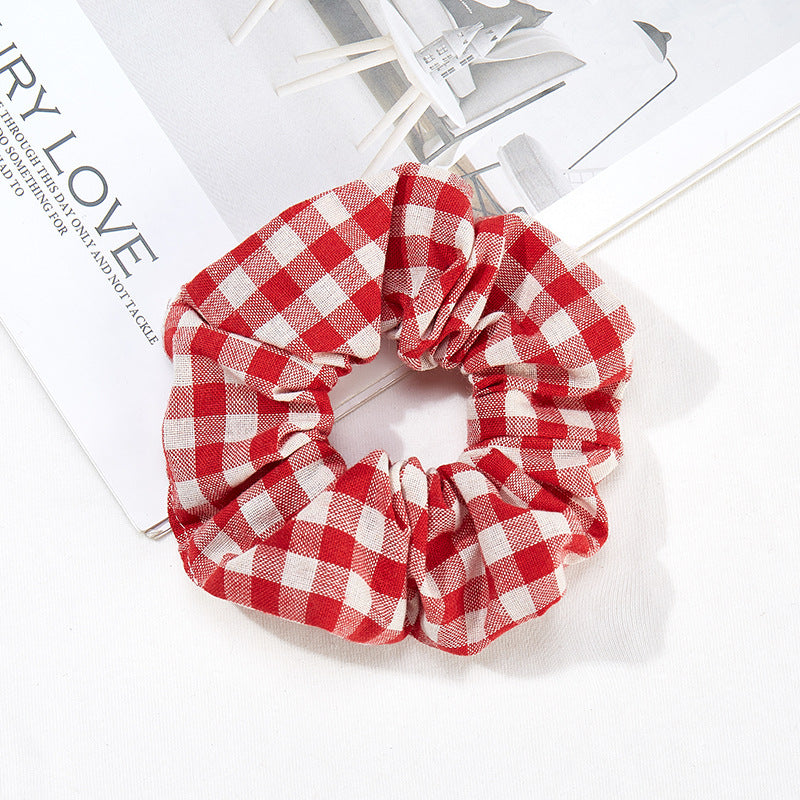 Wholesale Plaid Fabric Hair Rope