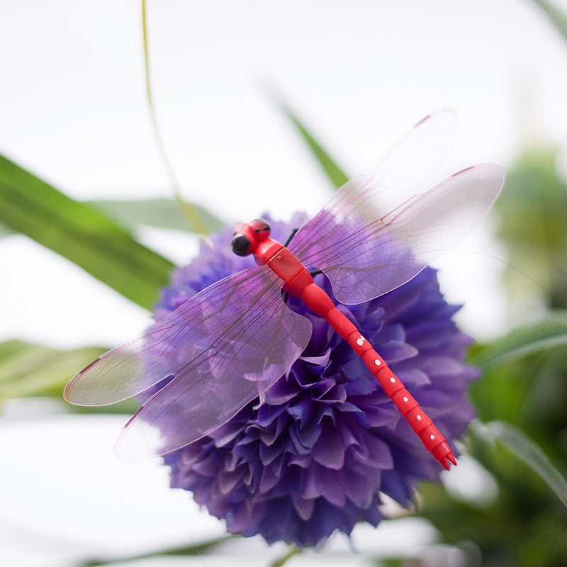 Wholesale 200pcs 12CM Simulation Dragonfly Magnetic Fridge Sticker Decoration