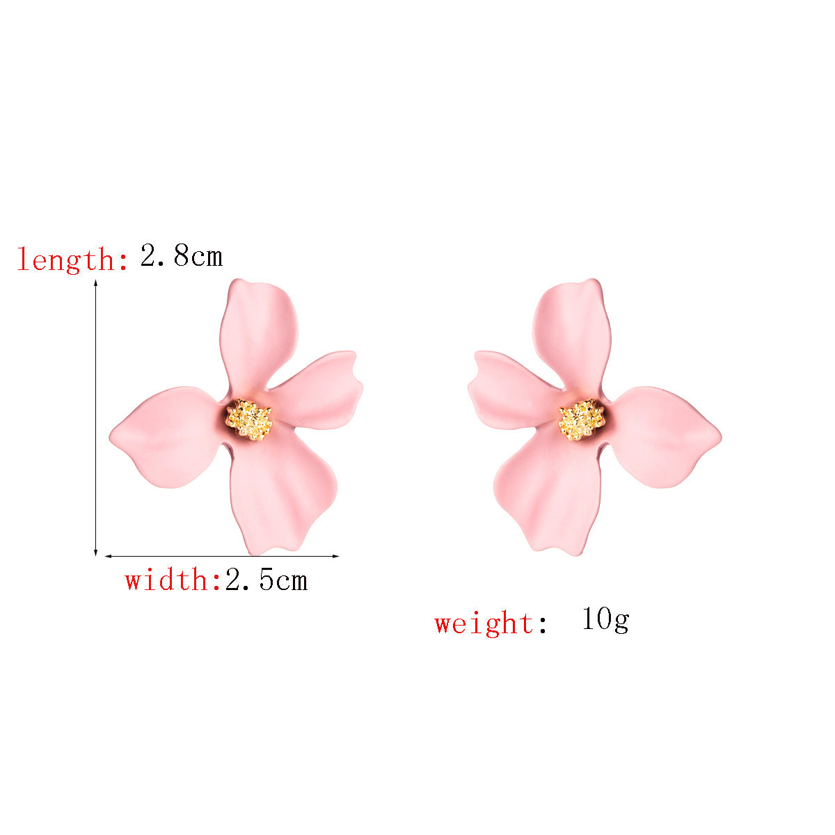 Wholesale Alloy Small Fresh Petals Earrings