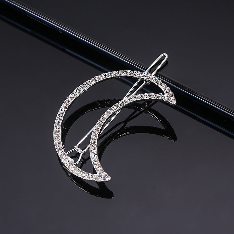 Wholesale Pentagram Rhinestone Hair Clips