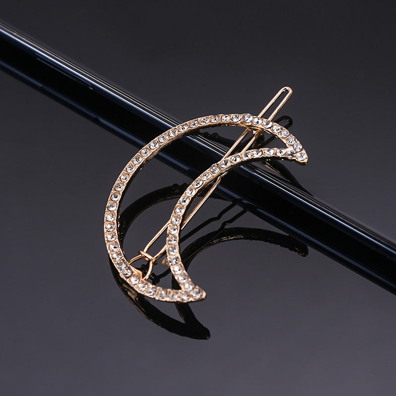 Wholesale Pentagram Rhinestone Hair Clips