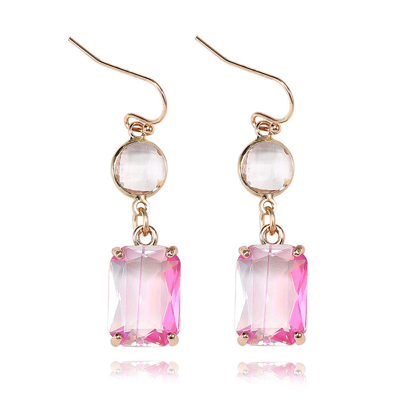 Wholesale Glass Crystal Copper Earrings