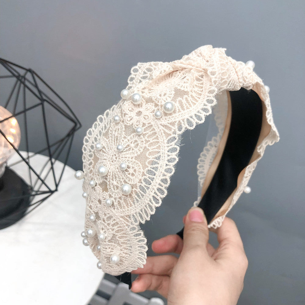 Wholesale Lace Knotted Wide Brimmed Headband