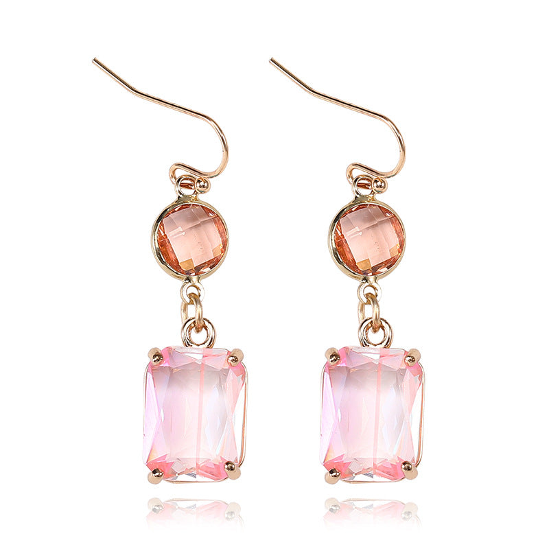 Wholesale Glass Crystal Copper Earrings