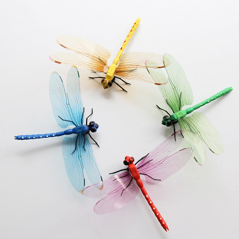 Wholesale 200pcs 12CM Simulation Dragonfly Magnetic Fridge Sticker Decoration
