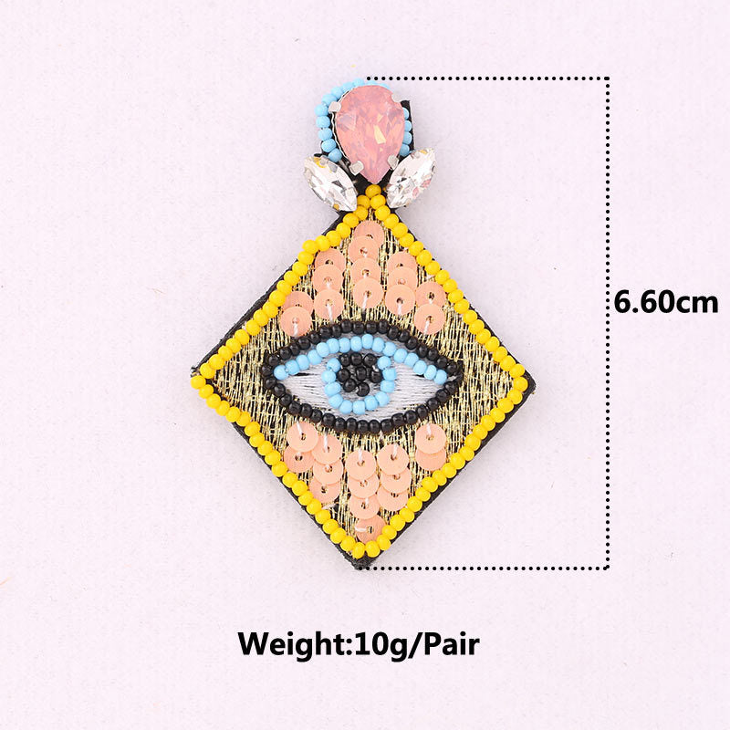 Wholesale Diamond Eye Pendant Water Diamond Earrings