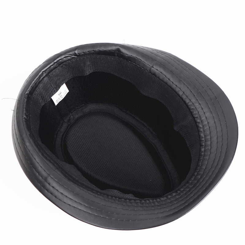 Wholesale PU Leather Jazz Hats