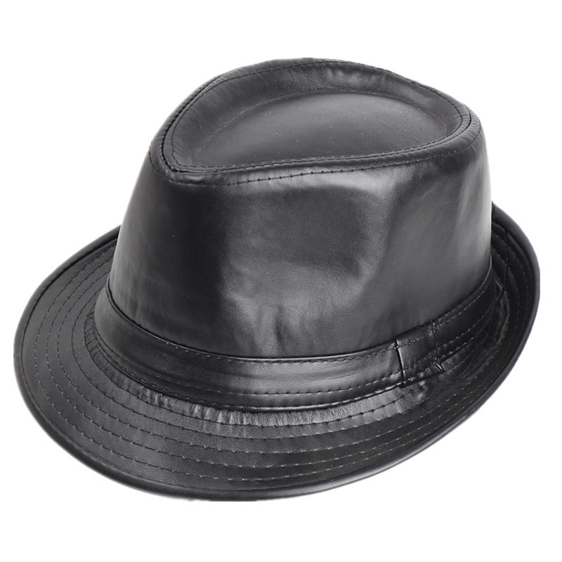 Wholesale PU Leather Jazz Hats