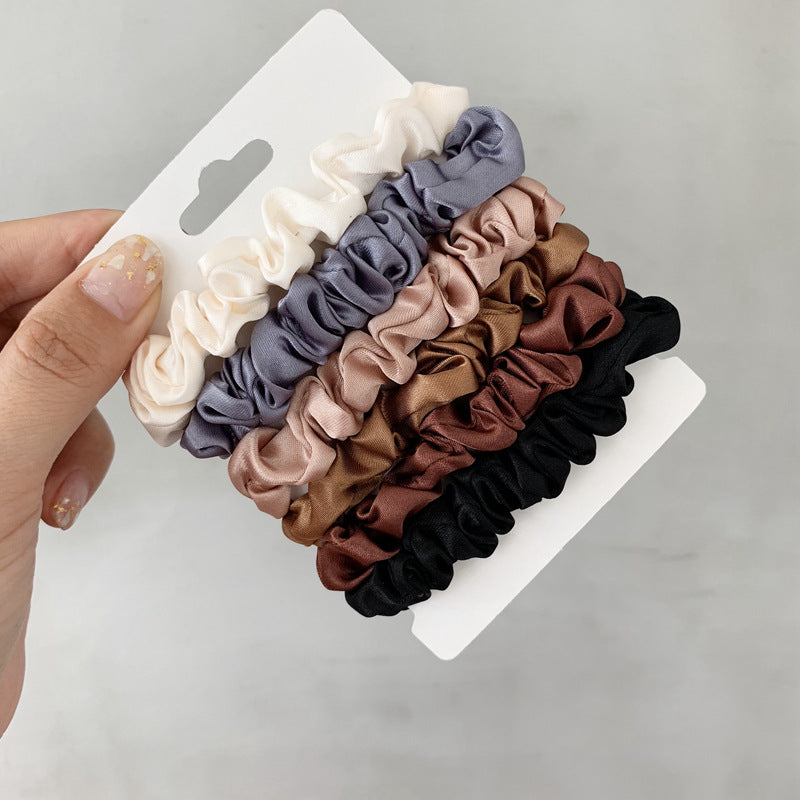 Wholesale 6-pack silk satin scrunchies