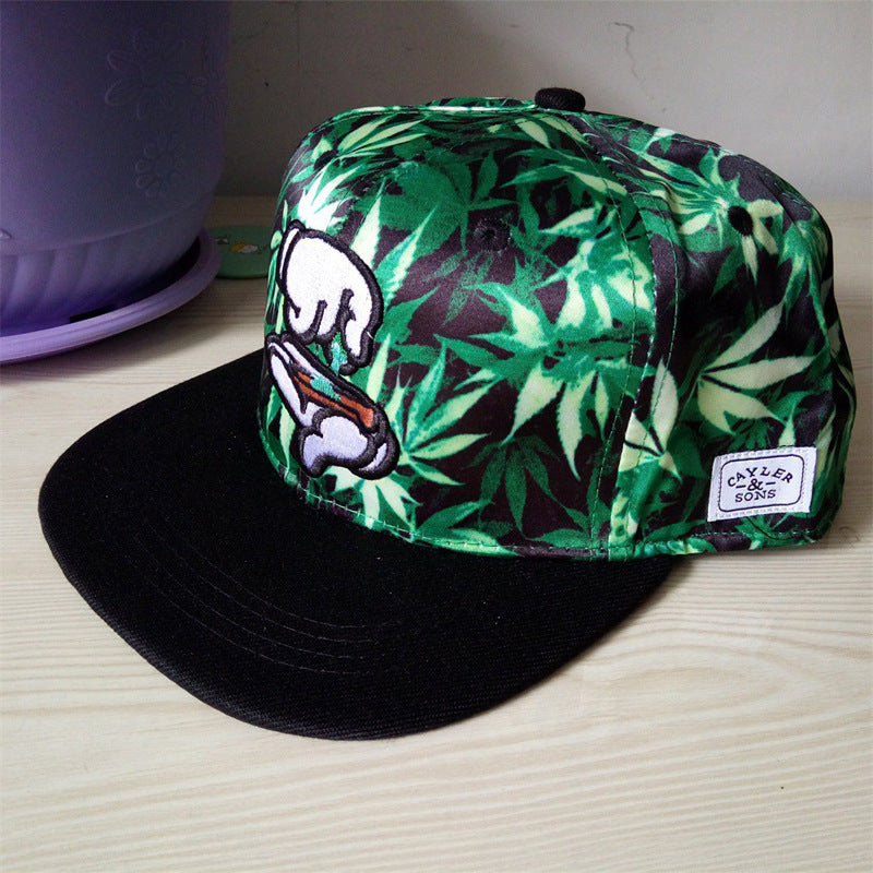 Wholesale Cotton Two Hand Printed Street Dance Hip-hop Hats