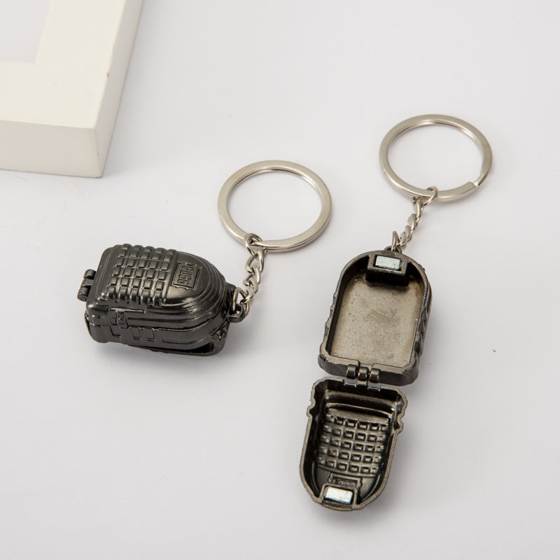 Wholesale Metal Keychain Edge Accessories Smoke Bomb Hand Cannon Oil Tank Survival Gift Pendant Office Culture Educational Sup