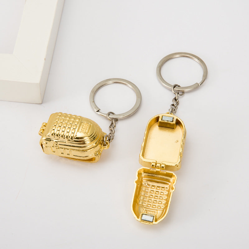 Wholesale Metal Keychain Edge Accessories Smoke Bomb Hand Cannon Oil Tank Survival Gift Pendant Office Culture Educational Sup