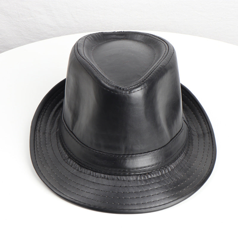Wholesale PU Leather Jazz Hats