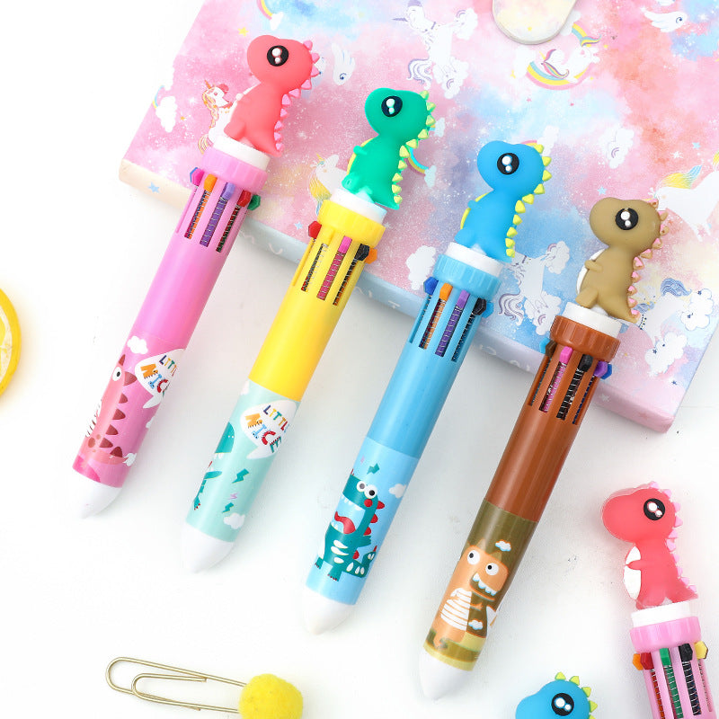 Wholesale Plastic Cute Dinosaur Multicolor Ballpoint Pen