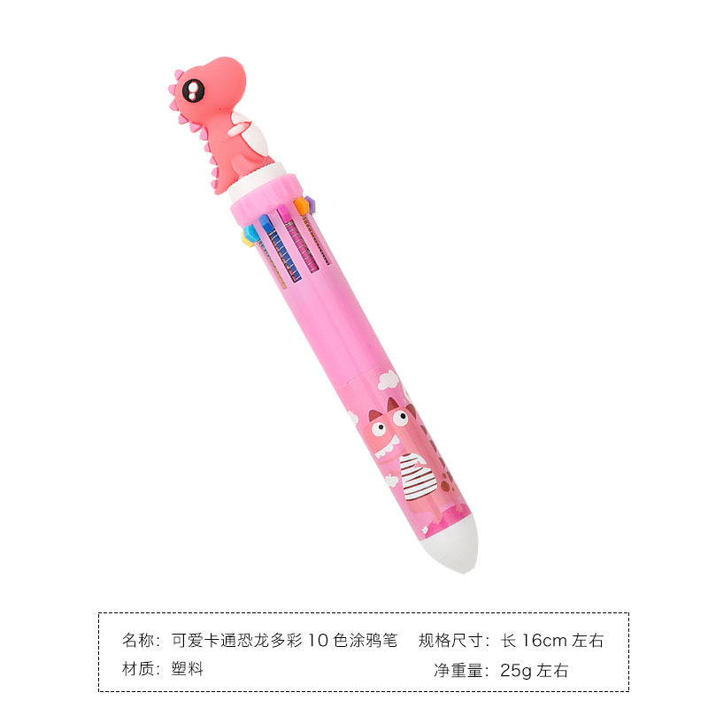 Wholesale Plastic Cute Dinosaur Multicolor Ballpoint Pen