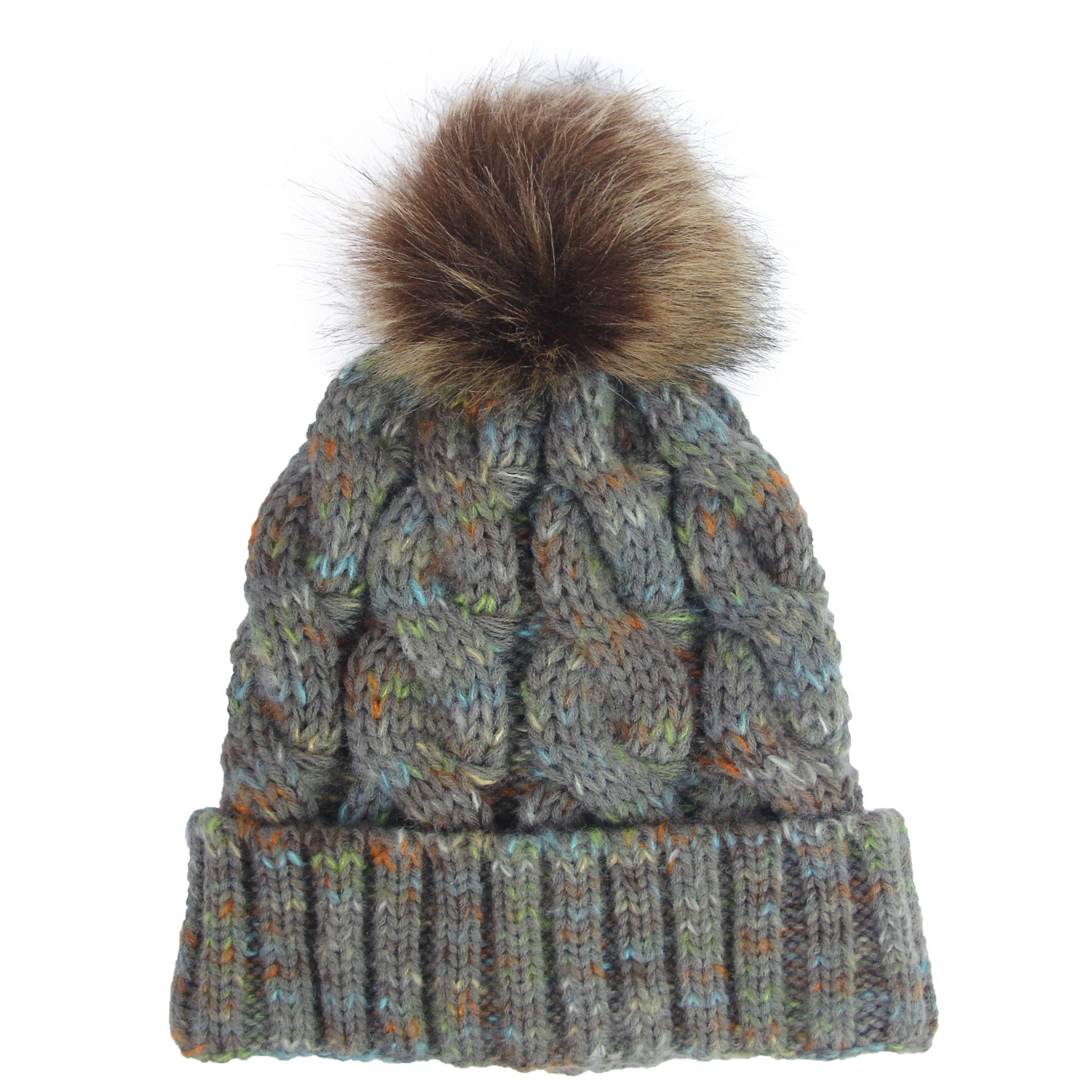 Wholesale Colorful Reverse Edge Twist Knitted Hat Ponytail Wool Hat Dual-purpose