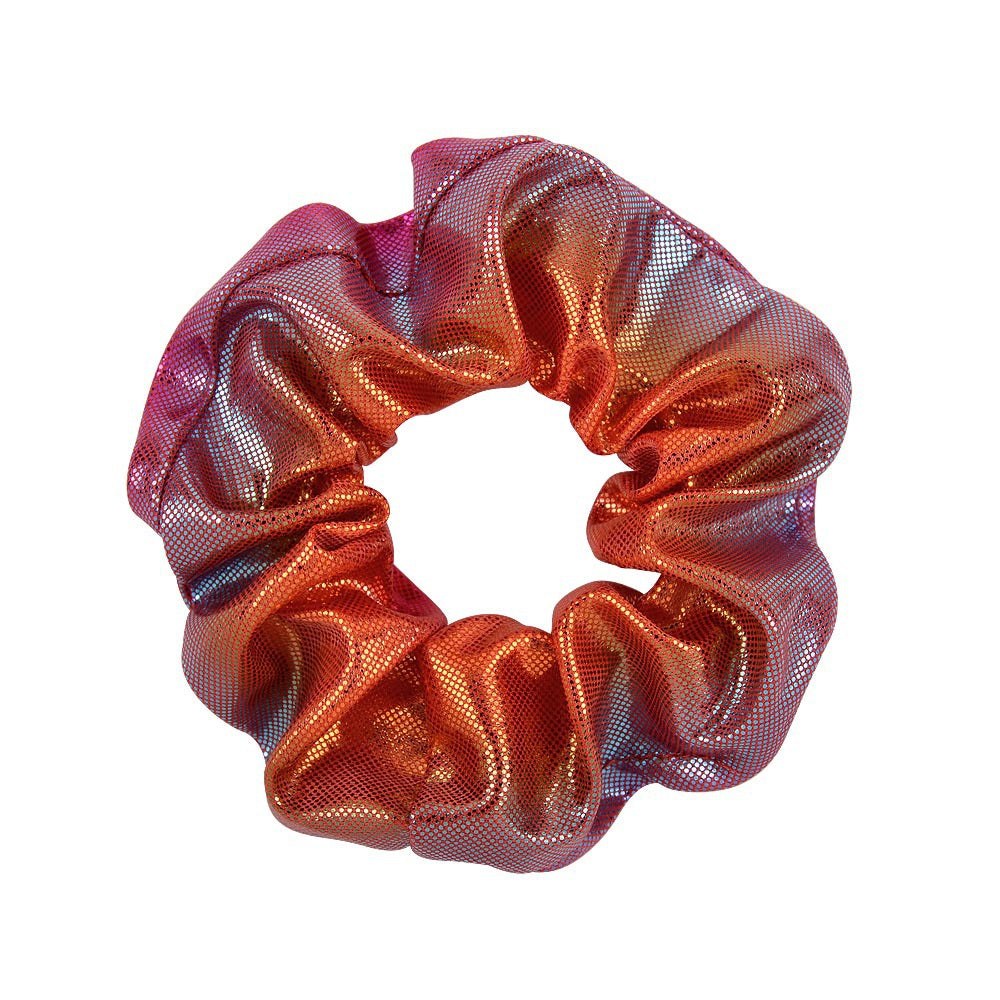 Wholesale 16-color Laser Gold-stamped Fabric Double-color Gradient Pig Intestine Hair Scrunchies