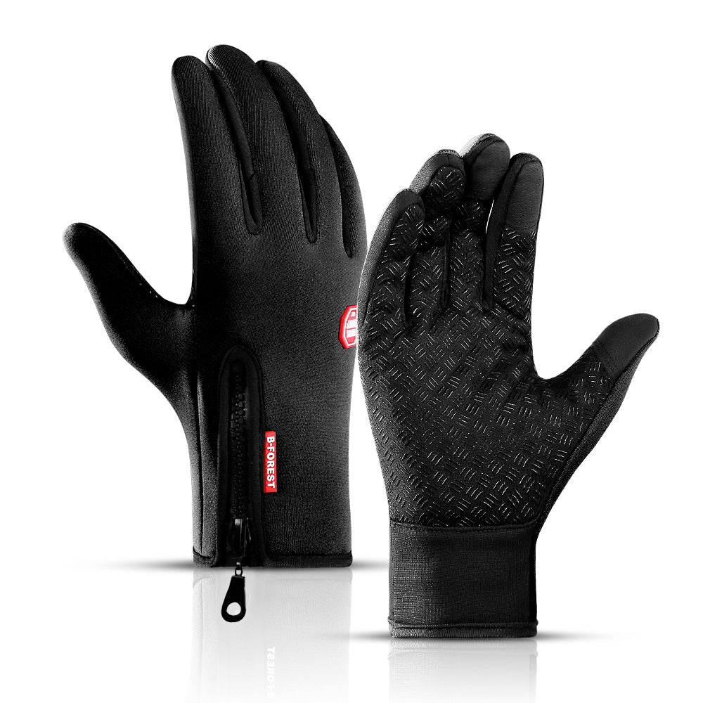 Wholesale Winter Sports Cycling All Finger Anti Splash Touch Screen Warm Polyester Gloves
