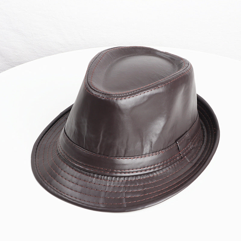 Wholesale PU Leather Jazz Hats