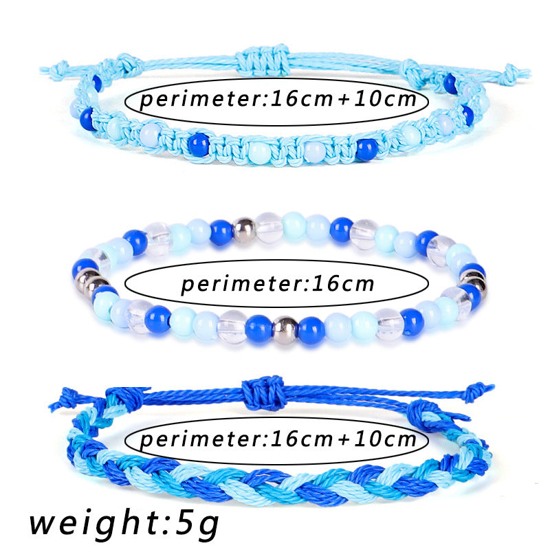 Wholesale Hand-woven Wax Thread Colorful Beaded Bohemian Bracelet