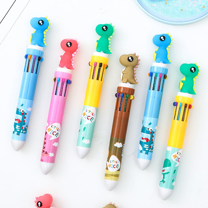 Wholesale Plastic Cute Dinosaur Multicolor Ballpoint Pen