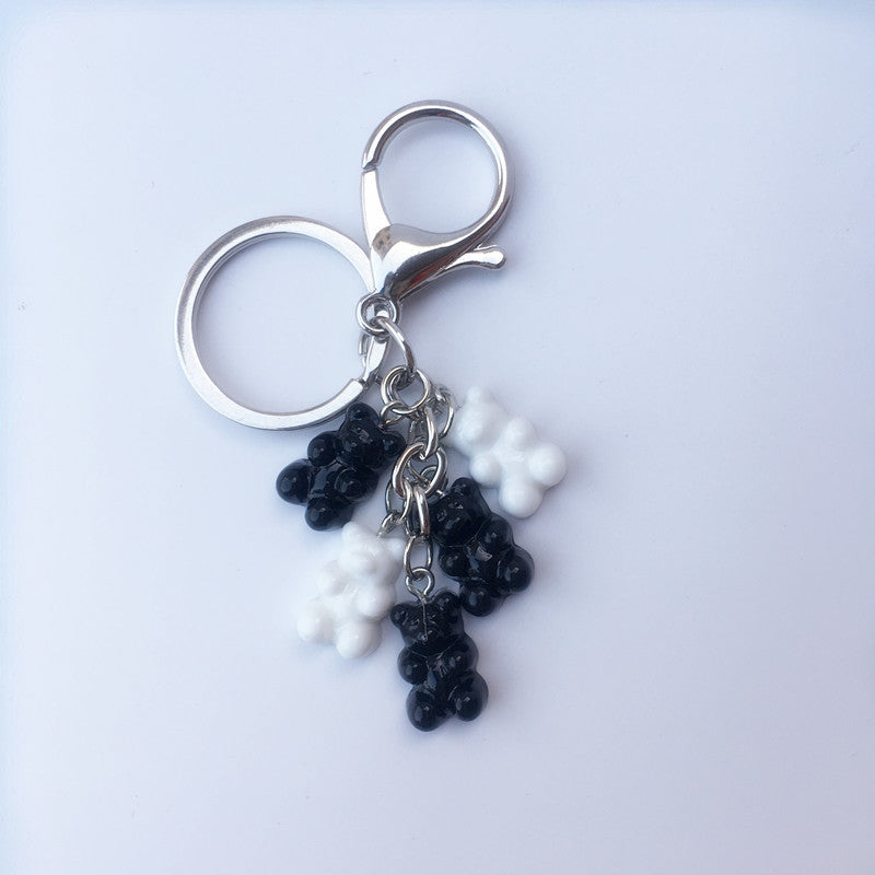 Color de resina de resina al por mayor Bear Keychain