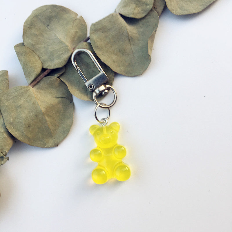 Color de resina de resina al por mayor Bear Keychain