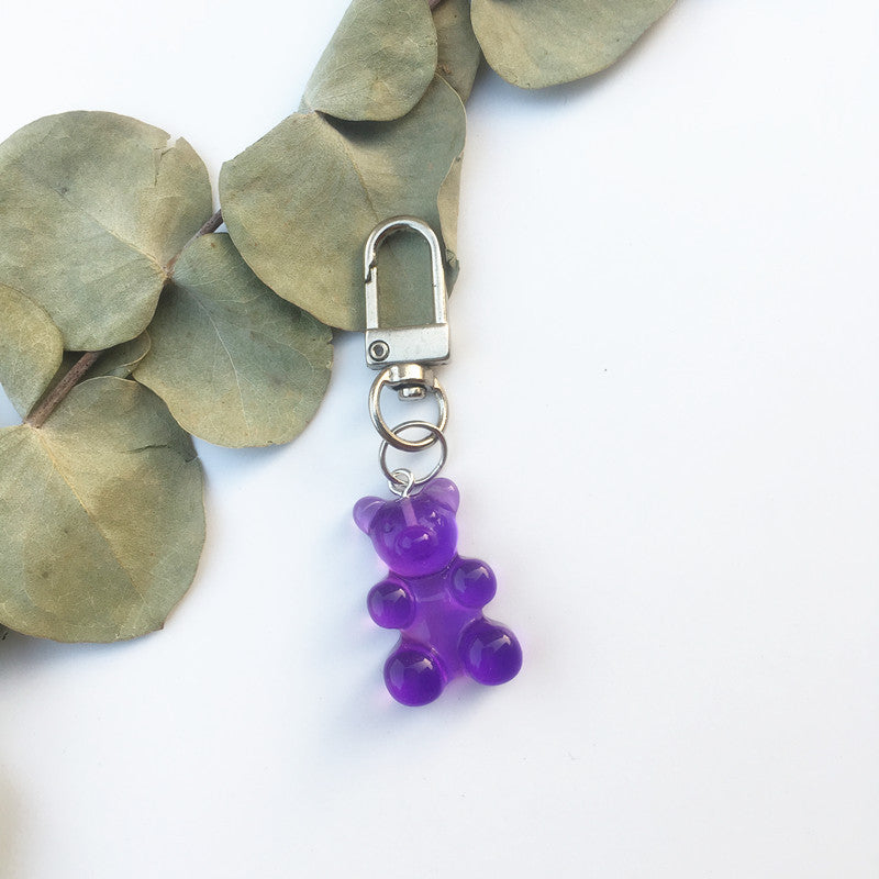 Color de resina de resina al por mayor Bear Keychain