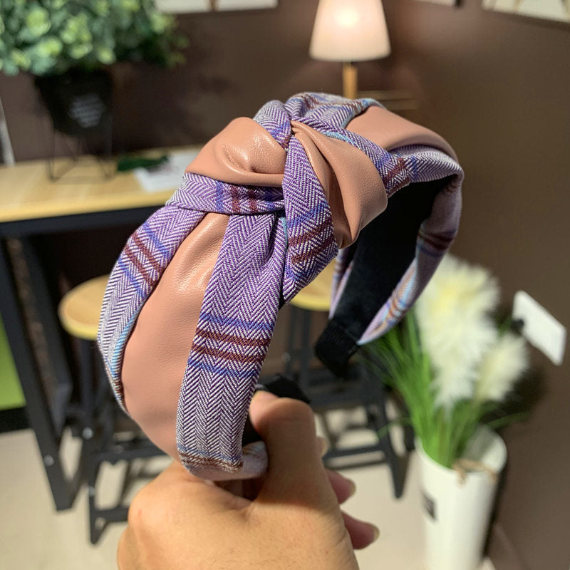 Wholesale Non-slip Pu Leather Headband