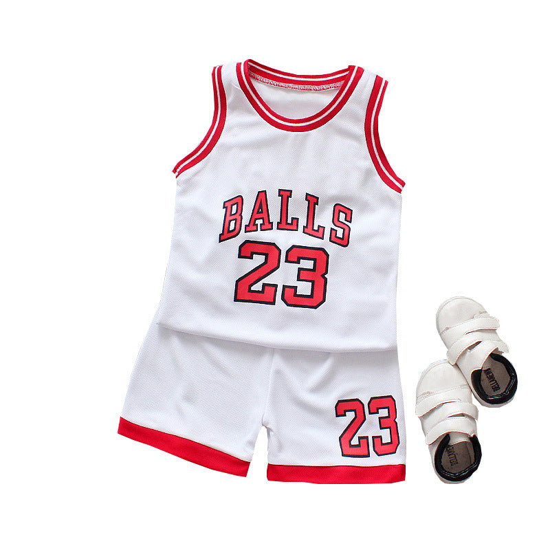 Wholesale Baby Cotton Basketball Suit Sets