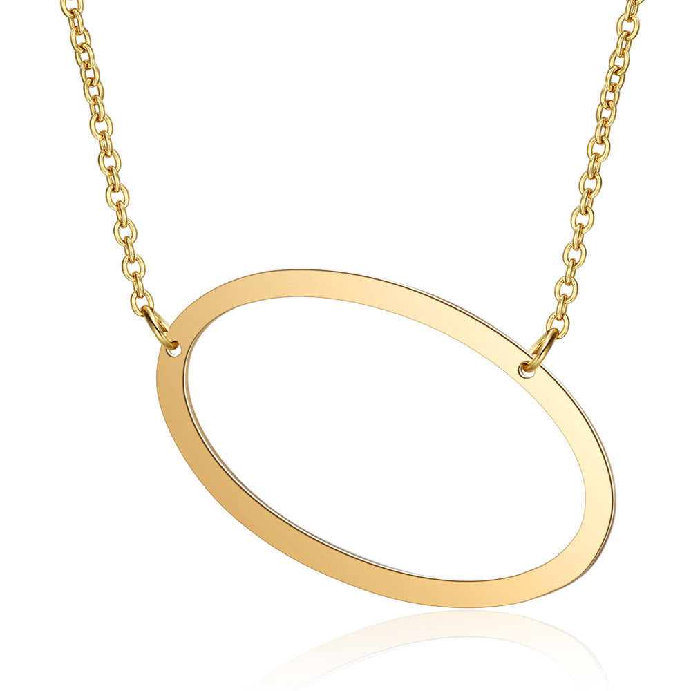 Wholesale English Large Letter Titanium Steel Necklaces