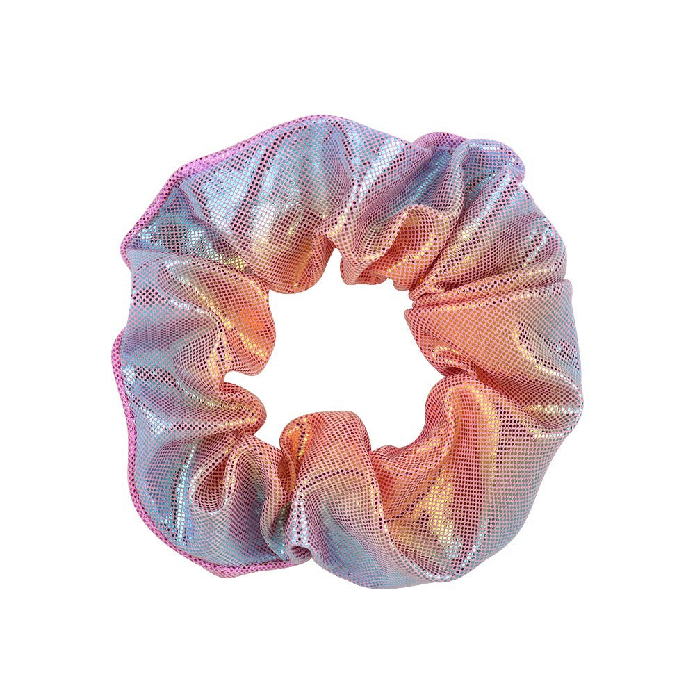 Wholesale 16-color Laser Gold-stamped Fabric Double-color Gradient Pig Intestine Hair Scrunchies