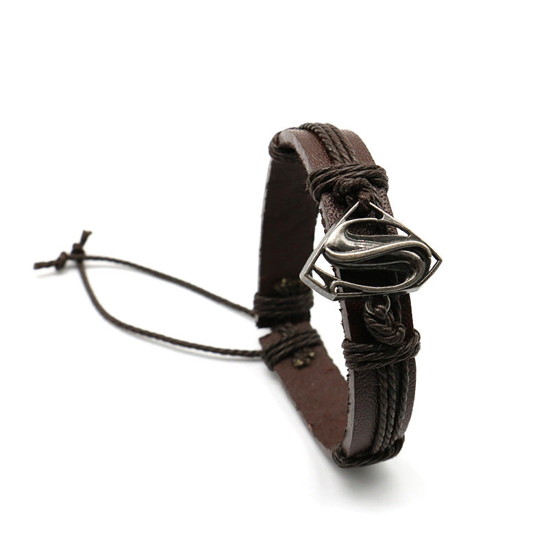 Wholesale Anime Genuine Woven Leather Bracelets