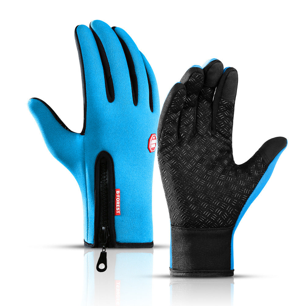 Wholesale Winter Sports Cycling All Finger Anti Splash Touch Screen Warm Polyester Gloves