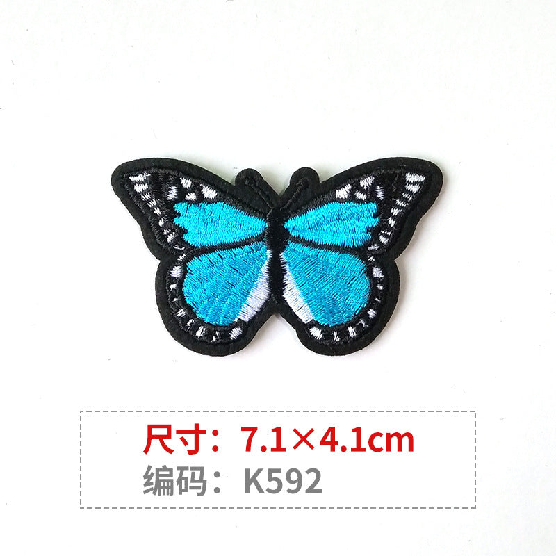 Wholesale Color Embroidered Butterfly Cloth Embroidery Patches