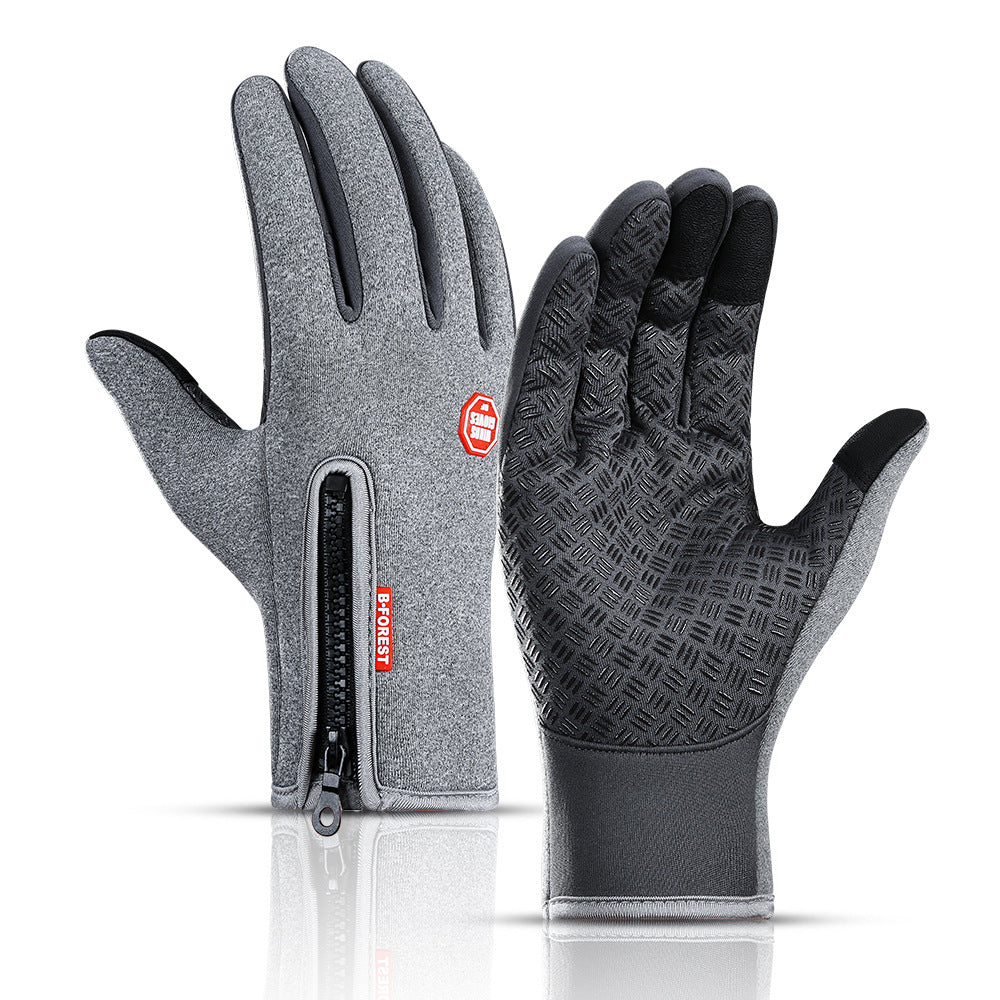 Wholesale Winter Sports Cycling All Finger Anti Splash Touch Screen Warm Polyester Gloves