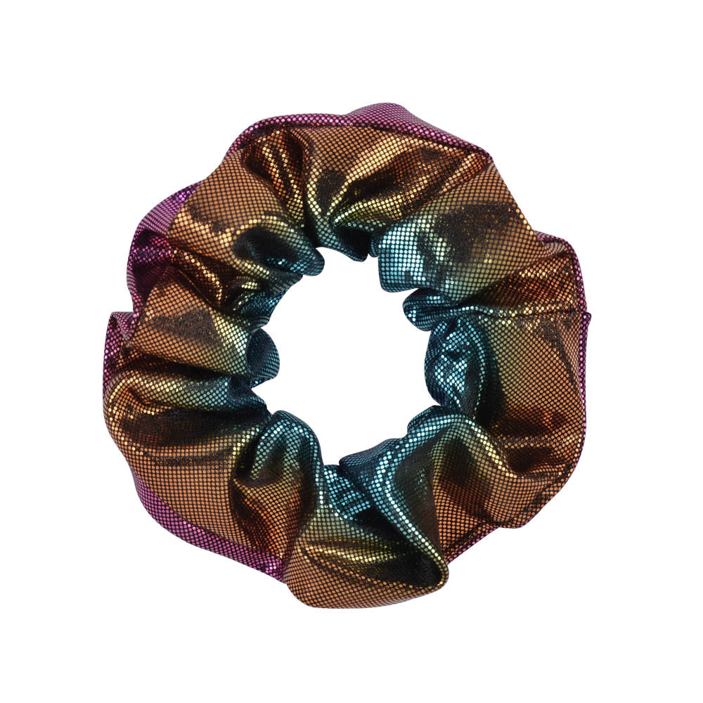 Wholesale 16-color Laser Gold-stamped Fabric Double-color Gradient Pig Intestine Hair Scrunchies