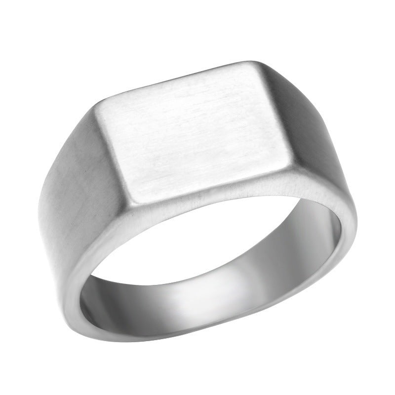 Wholesale Vintage polished stainless steel titanium ring