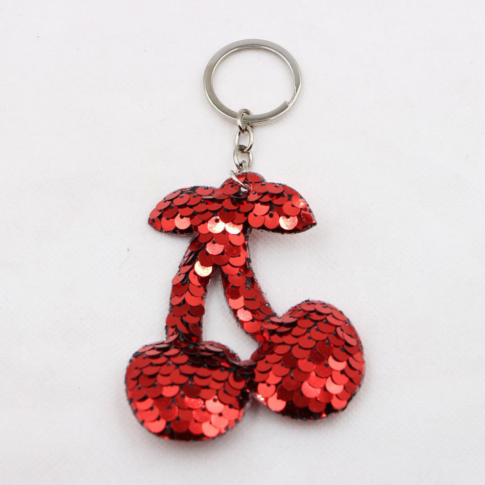 Wholesale Reflective Double Sided Sequin Keychain Elephant Unicorn Design Bag Charm Car Key Accessory