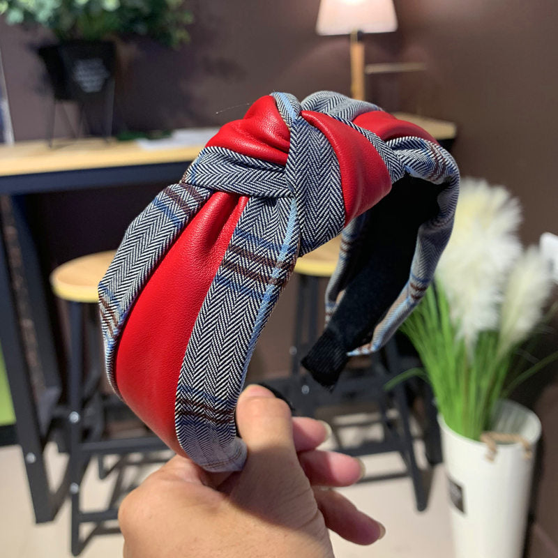 Wholesale Non-slip Pu Leather Headband