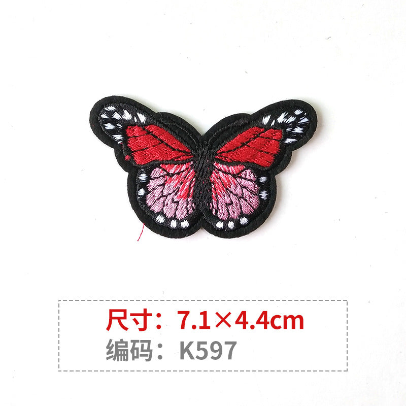 Wholesale Color Embroidered Butterfly Cloth Embroidery Patches